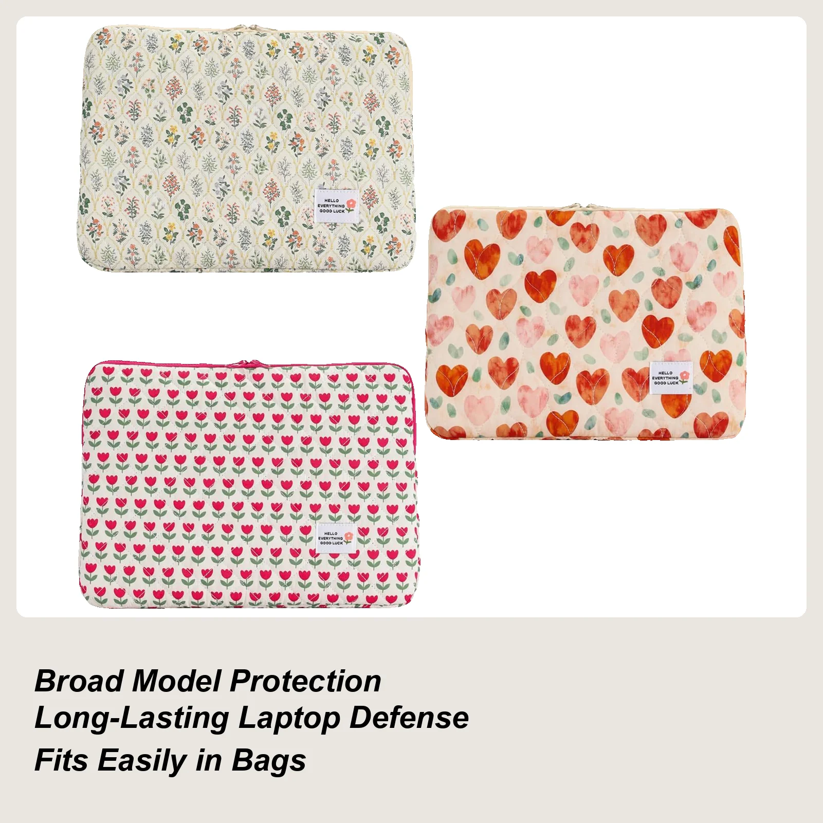 

Aesthetic Laptop Sleeve Cute Small Flowers Tablet Case 14-Inch Precise Fit Women Bag Floral Organizer For MacBook Air/Pro