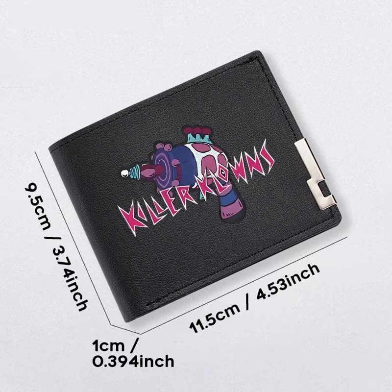 Killer Klowns Portafoglio in PU premium dal design minimalista per uomo, leggero e durevole, accessorio alla moda per il trasporto quotidiano