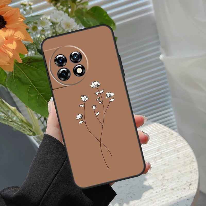 Abstract Plants Case For Oneplus Nord CE 2 3 Lite 2T N10 N20 N30 OnePlus 11 10T 8T 9R 10R 8 9 10 Pro Cover