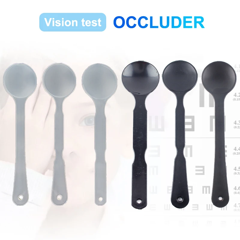 

Eye Occluder Block Plate For Vision Test 1PCS Eye Occluder Professional Frosted Transparent/Black Handheld Optometry Tool