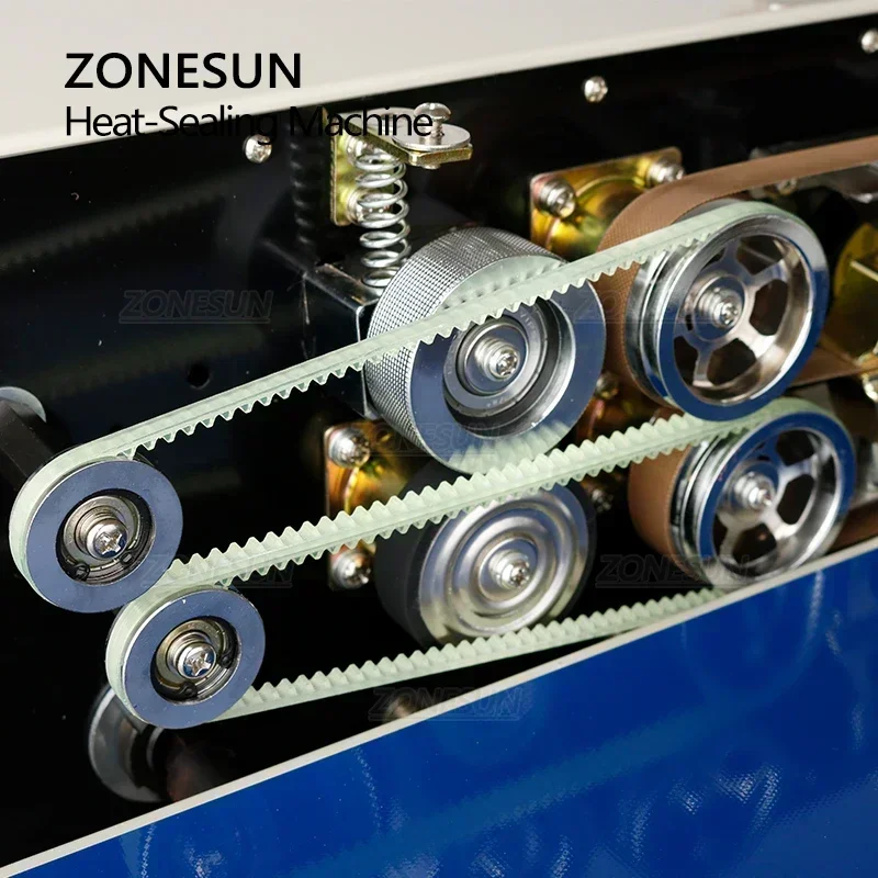 ZONESUN FR-900 آلة ختم الفيلم المستمر الأوتوماتيكية، آلة تعبئة الأكياس البلاستيكية، سدادة شريط الطعام الموسعة #1