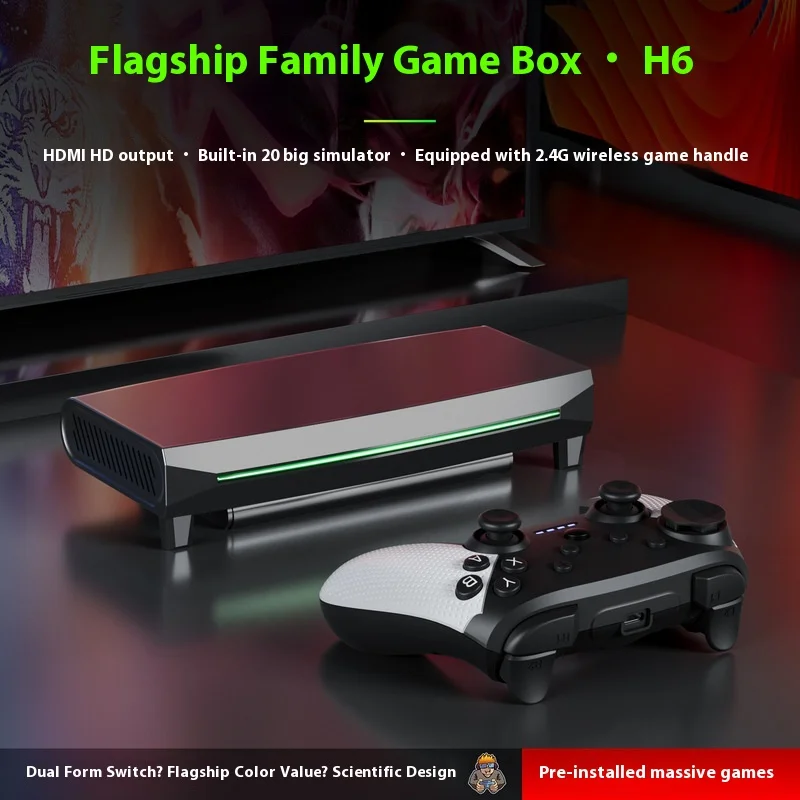 Open Source H6 Gamebox PS5 PSPN64 Video Game Console Hdmi High-Definition 4k Wireless Handle 20000 Games 20 Simulators Gift