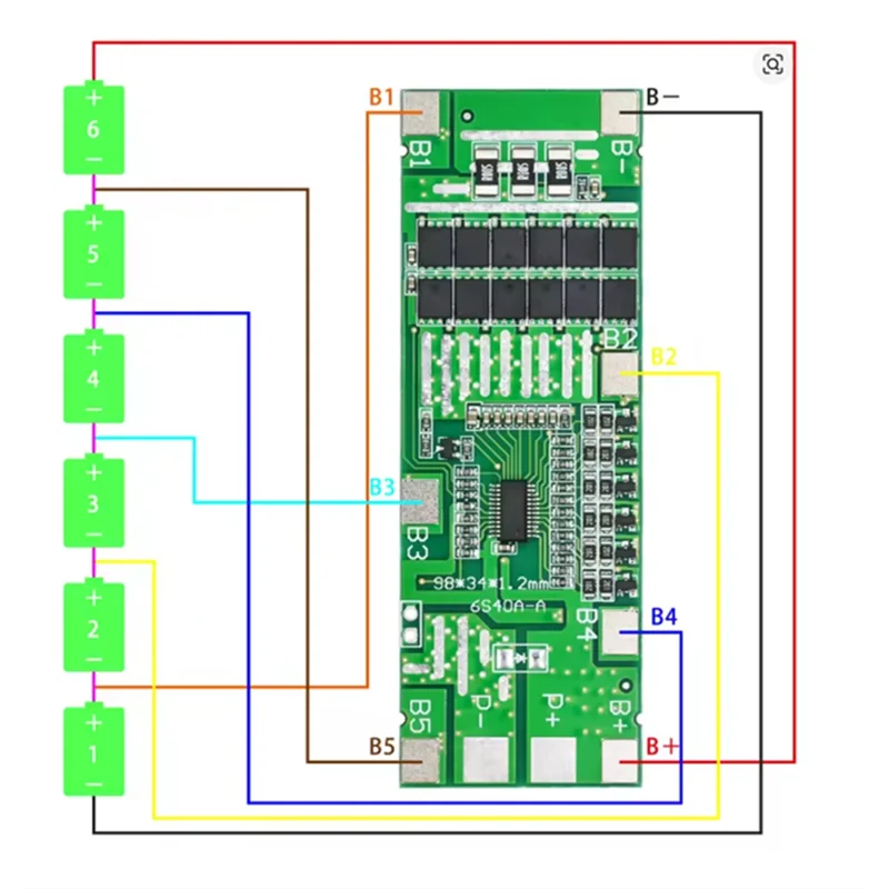 【SLEEK DESIGN】6S 40A 24V 18650 Li- Lithium Battery Protect Board Solar Lighting Bms Pcb With Balance For Ebike Scooter - view 3