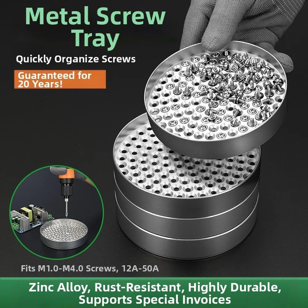Industrial Grade Screw Organizer Tray Zinc Alloy Screw Organizer: Rust-Resistant, Stackable & Efficient Tool!