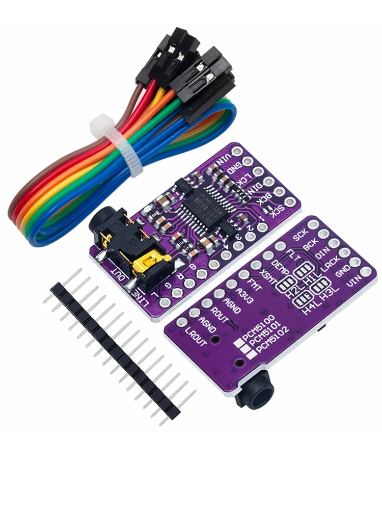 1~10 SZT. Interfejs I2S PCM5102A Dekoder DAC GY-PCM5102 Moduł Odtwarzacza I2S dla Raspberry Pi PHAT Format Board Cyfrowa Płytka Audio — zdjęcie produktu 7
