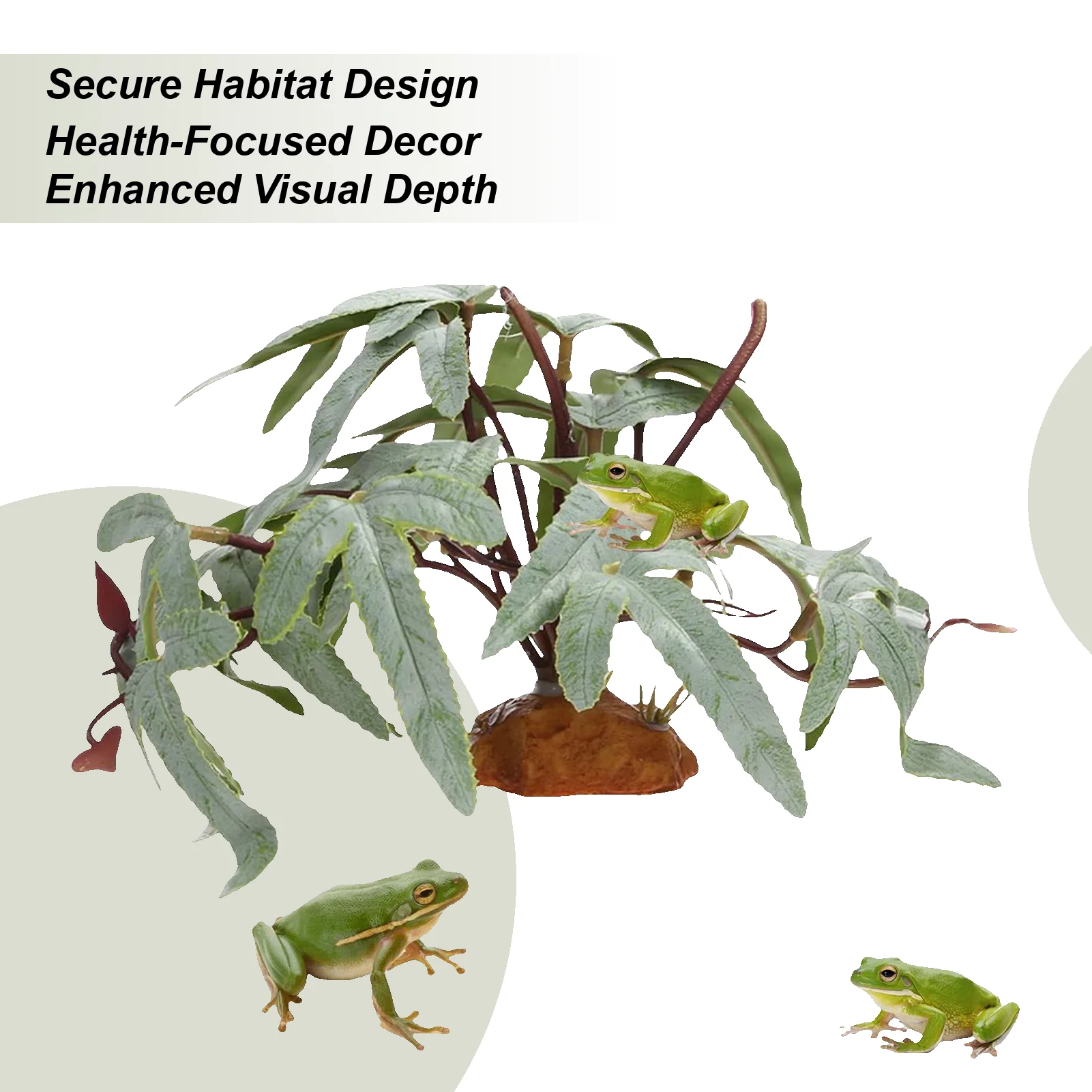 Aquarium Plant Ornament - Fake Reptile Plants Snake Tank Ornaments