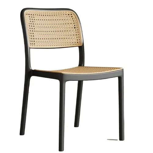 

Rattan Plastic Design Dining Chairs Modern Restaurant Ergonomic Dining Chairs Kitchen Living Room Balcony Home Furniture