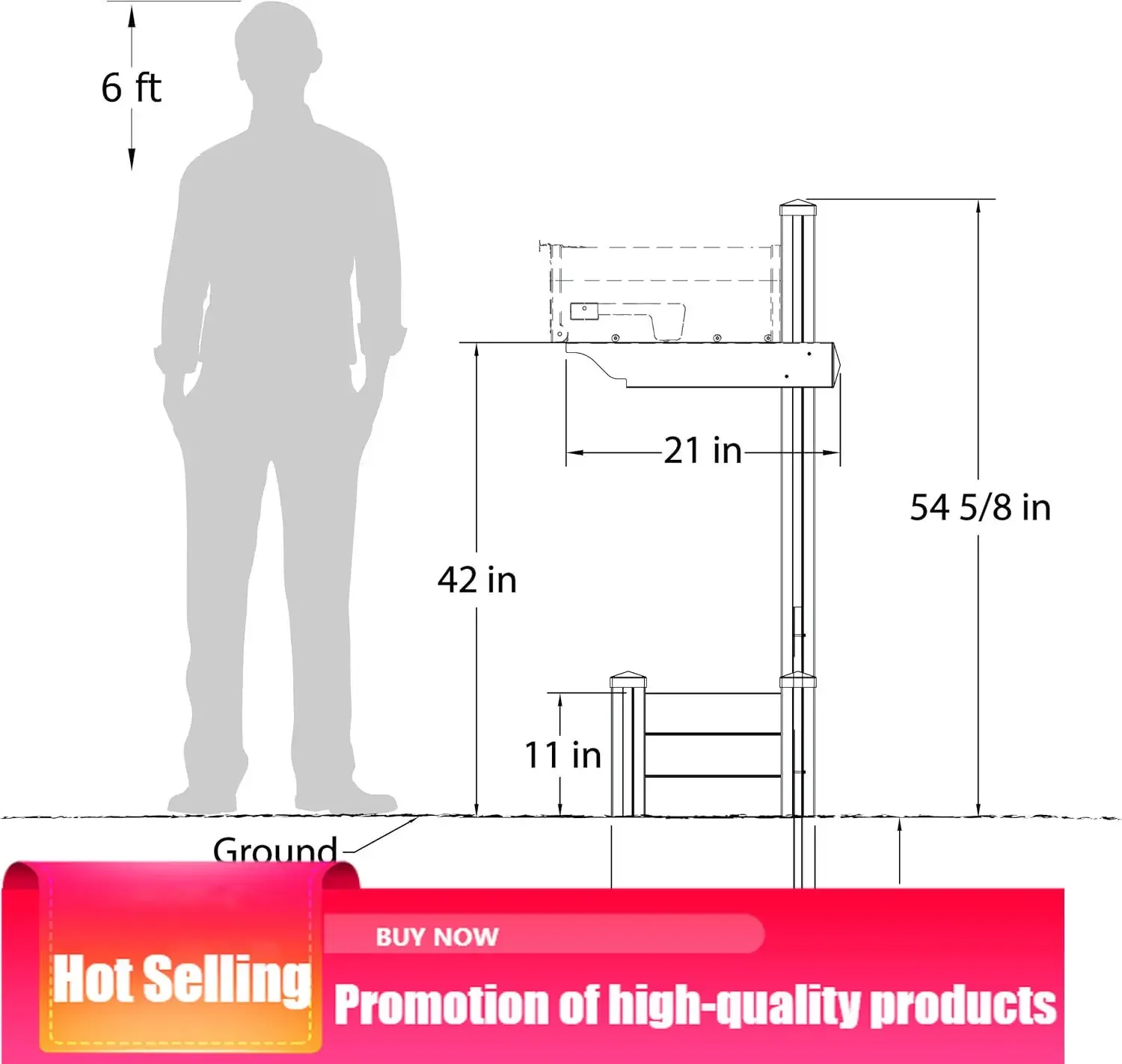 

BestsellerBestsellerBestsellerCurated Living 4.5ft H (1 Post w/Planter) No Dig Zippity Majestic Mailbox Post with Planter Box, W