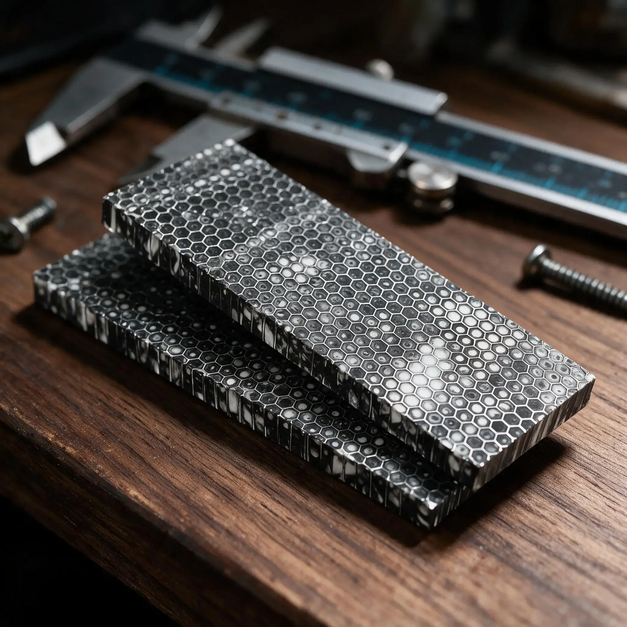 DIY Knife Handle Material C-Tek Resin Material Plate Knife Handle Patch Accessory Snake Grain Honeycomb Pattern Handle Material