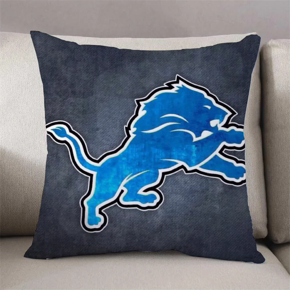 Detroit LionS High Quality Luxury Cushion Cover for Pillows Home Decoration Outdoor Pillow Covers for Living Room Cushions Sofa