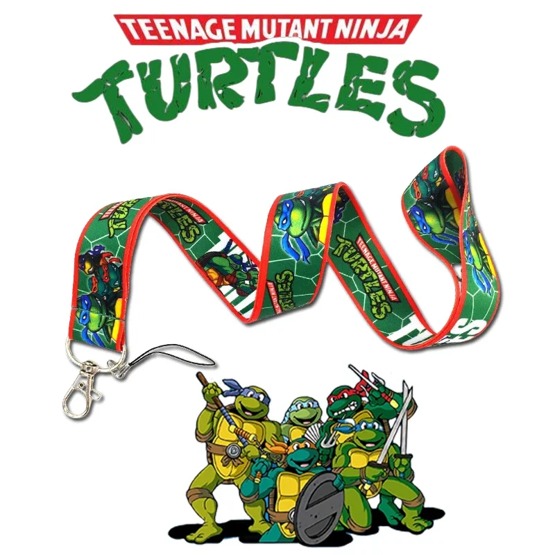 Teenage Mutant Ninja Turtles Lanyard Cartoon Animation Around The Factory License Plate Neck Rope Cell Phone Keychain Lanyard