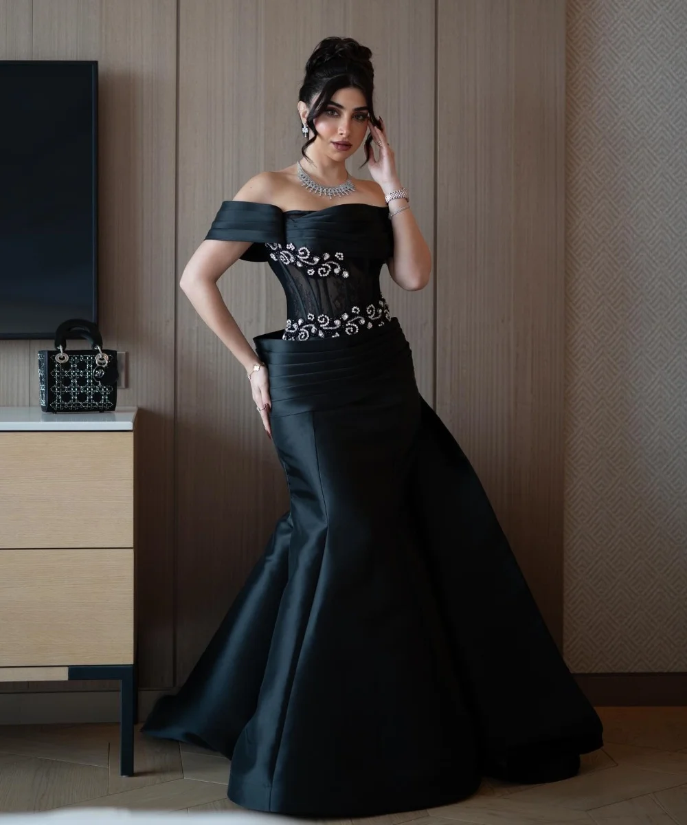 

Индивидуальные высококачественные вечерние платья-русалки из шармеза с плиссировкой и пайетками, с открытыми плечами, длинные, на заказ, для особых случаев и выпускных вечеров