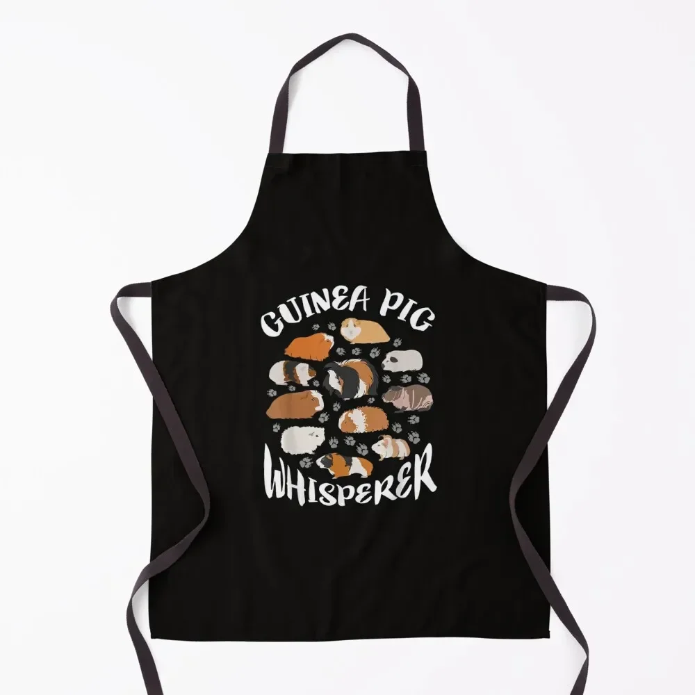 Guinea Pig Whisperer Funny Gift Guinea Pig Lover Apron chef costume Home Cleaning Kitchen Supplies Idea Goods barber men Apron