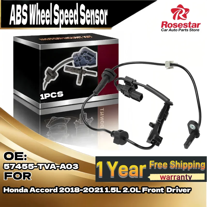 

For Front Driver LH Side ABS Wheel Speed Sensor 57455-TVA-A03 For Honda Accord 2018-2021 1.5L 2.0L Brand New