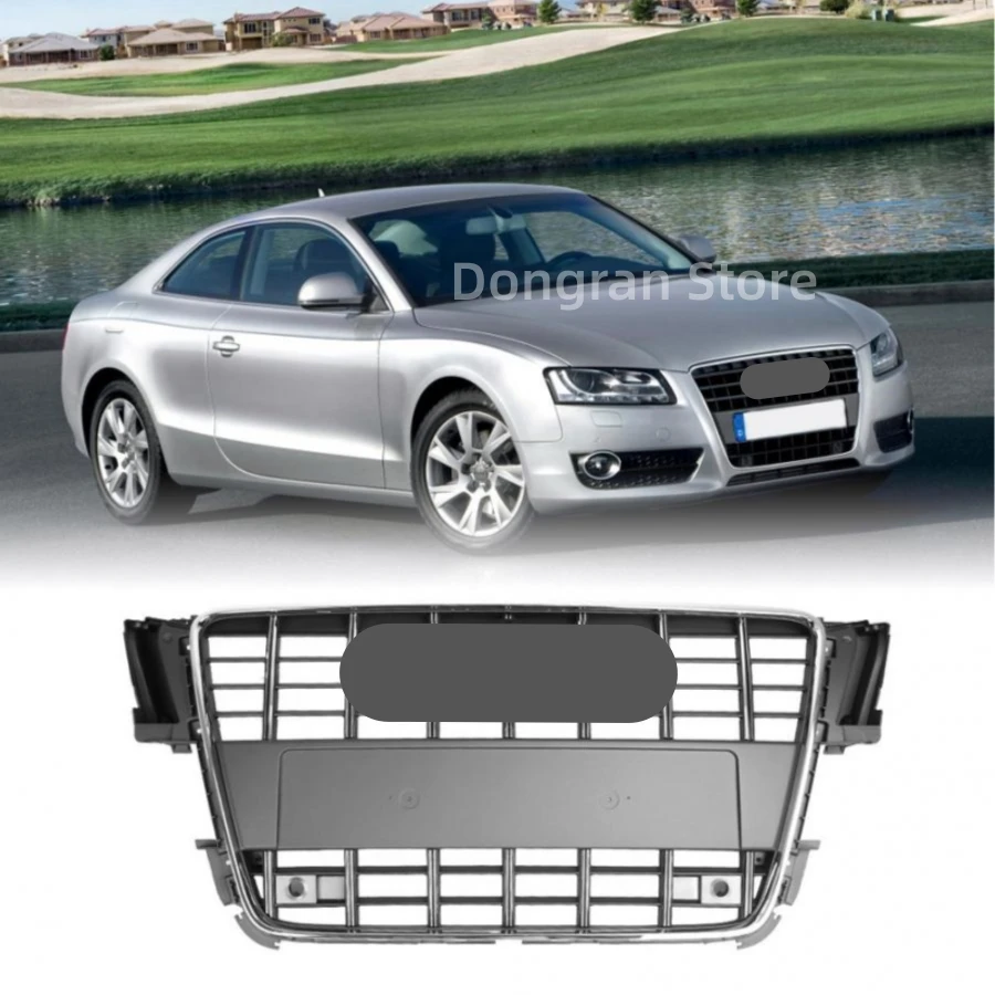 Front Bumper Mesh Hood Grill Grille Chrome Gray For Audi A5/S5 B8 2008 2009 2010 2011 For S5 Style tools