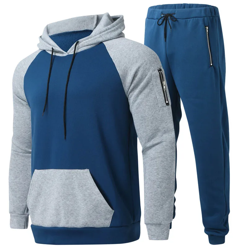 Moda Autunno Felpe con cappuccio Pantaloni sportivi 2 pezzi Set Abbigliamento casual maschile Tuta da uomo Due pezzi Tuta sportiva MY896