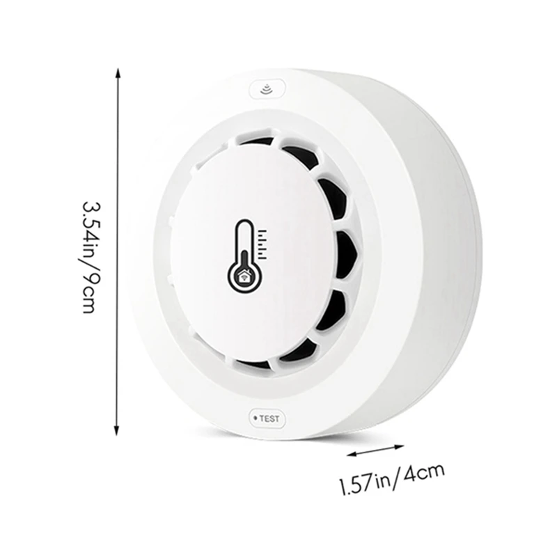 Умный детектор дыма FFYY-Tuya с Wi-Fi и Bluetooth, мониторинг температуры и влажности, сигнализация 80 дБ, удаленные уведомления