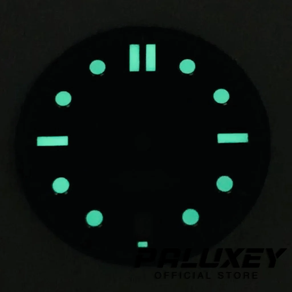 31 مللي متر NH35 أسود أبيض أزرق ساعة الطلب مضيئة 6 الساعة تاريخ نافذة ساعة وجوه ل NH35/NH35A/4R/7S حركة استبدال أجزاء