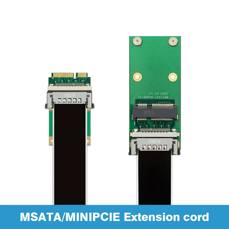 MiniPCIe Extension Cable Lossless 50cm MSATA Mpcie FFC Soft Extender Cord Half Height Full Height Mini PCIe Adapter Ribbon Cable
