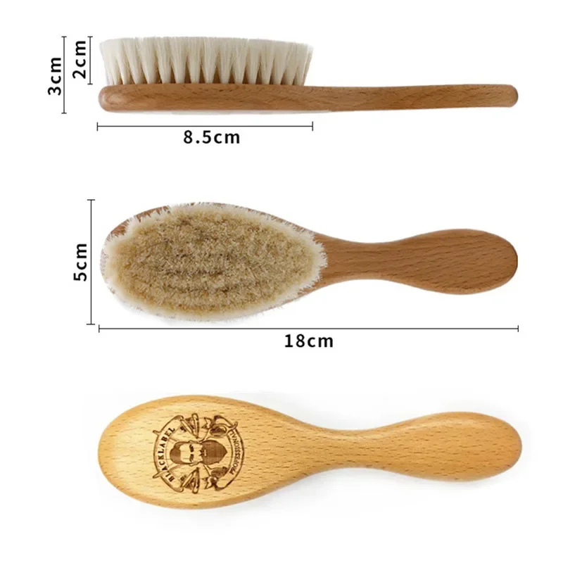 Natural Boar Bristle Men\'s Shaving Brush Portable Barber Natural Beard Brush Facial Clean Mustache Tools Broken Hair Clean Brush