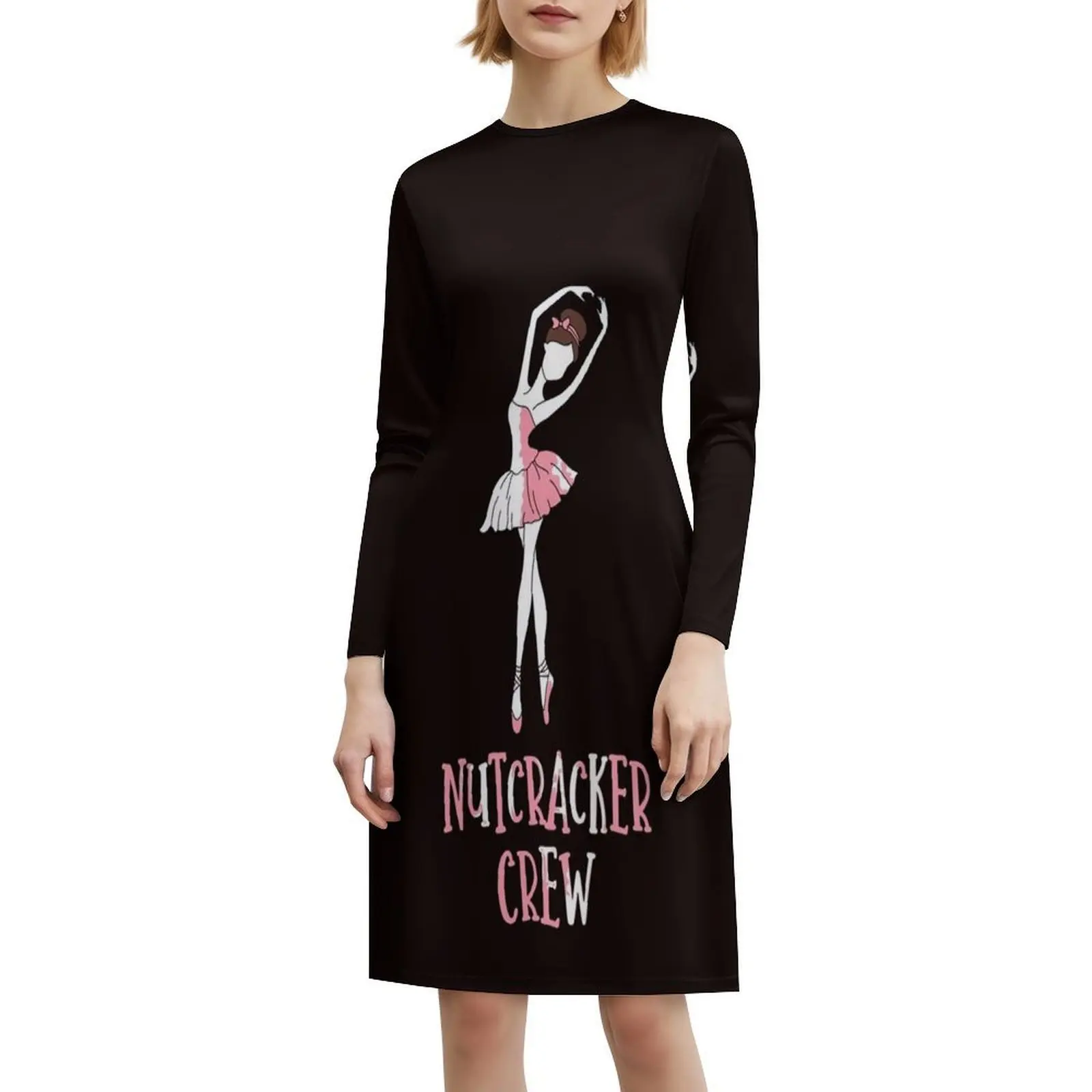 لطيف كسارة البندق الباليه الكورية نمط فستان كاجوال للنساء بسيط اليومية مكتب سيدة فساتين الباليه راقصة الباليه عاشق الباليه