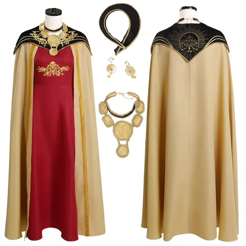 princesse-medievale-rhaenyra-collier-boucle-d'oreille-chapeau-tenues-tv-dragon-cosplay-maison-costume-deguisement-femmes-roleplay-fantasia-costumes-6-d