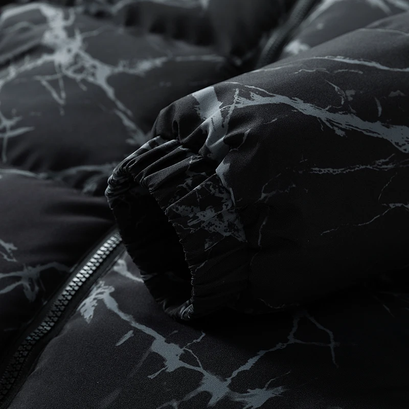 

Winter Thiened Cotton Jaet Men's Outerwear Stand Collar Anti-Cold Faion Brand Youth Daily Wear Stand Fit Polyester F...