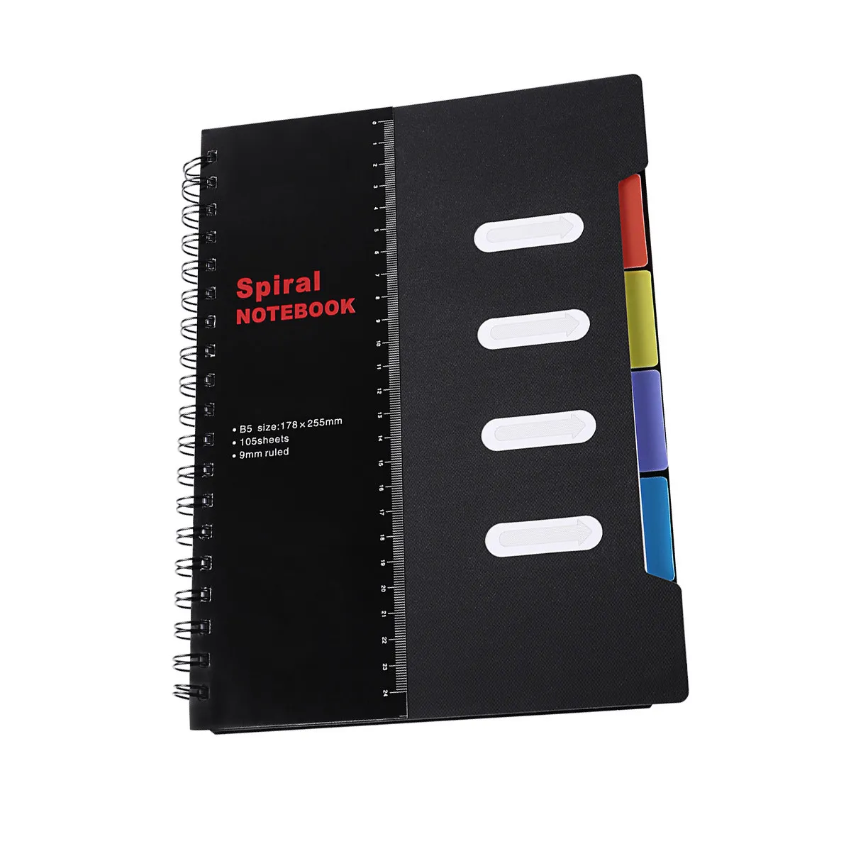 Plastic Spiral Notebook Cover Water Resistant Wear Resistant Reusable Shell for Students Teachers Office