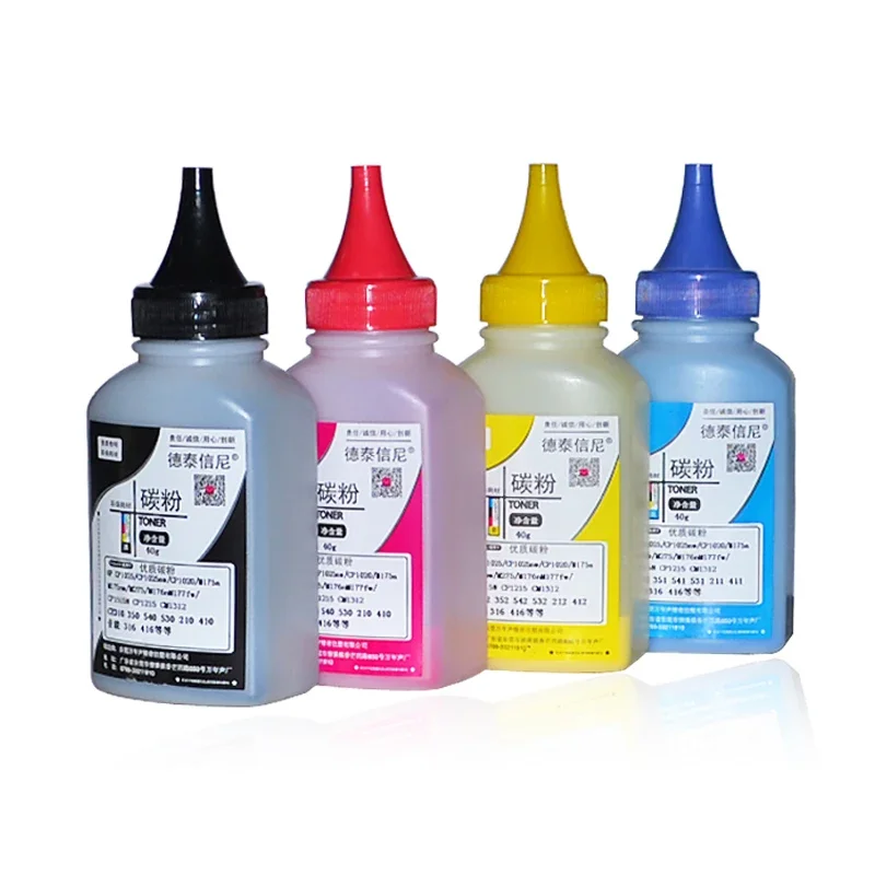 4 Colors/set Toner Powder Compatible For HP Color Laserjet Pro CP1025 CP1025NW High Quality Toner Powder For Laser Printer