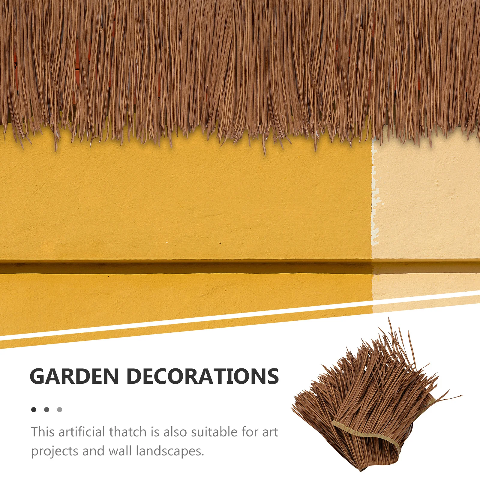 

Fire Retardant Straw Roof Tiles Artificial Thatch Roofing For Garden Hut Yard Park Landscaping Decor Fence Garden