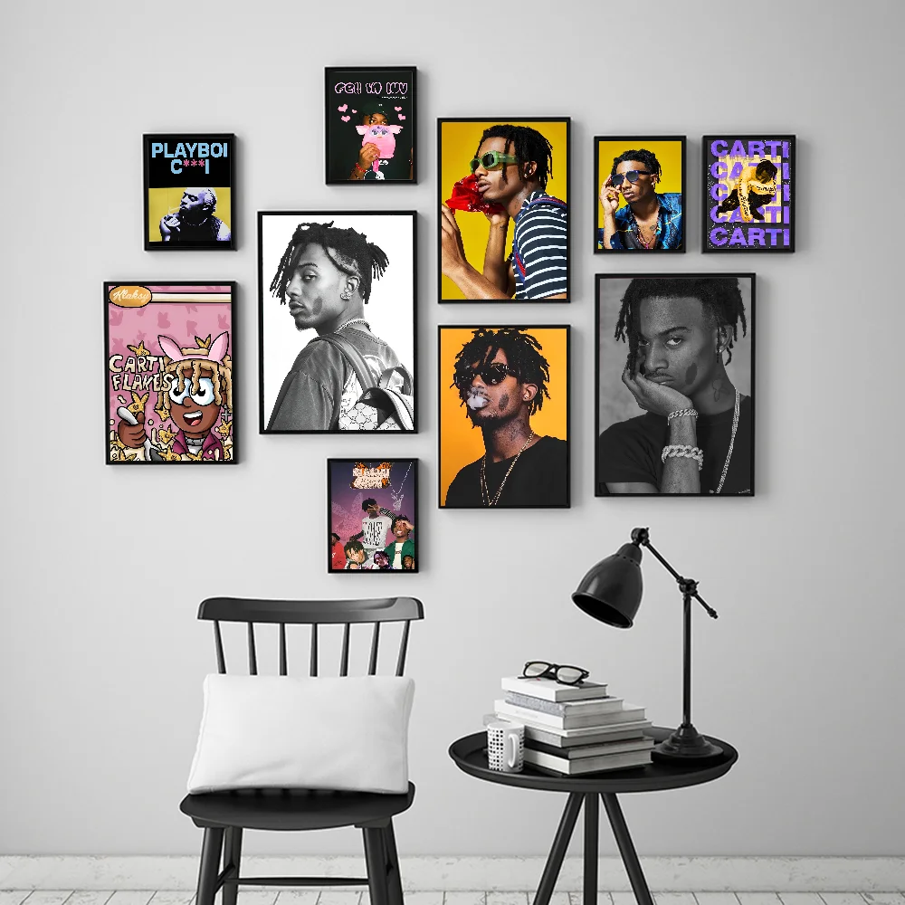 Fashion Rapper Music Star Playboi Carti Good Quality Prints And Posters Whitepaper Sticker DIY Room Bar Cafe Aesthetic Art