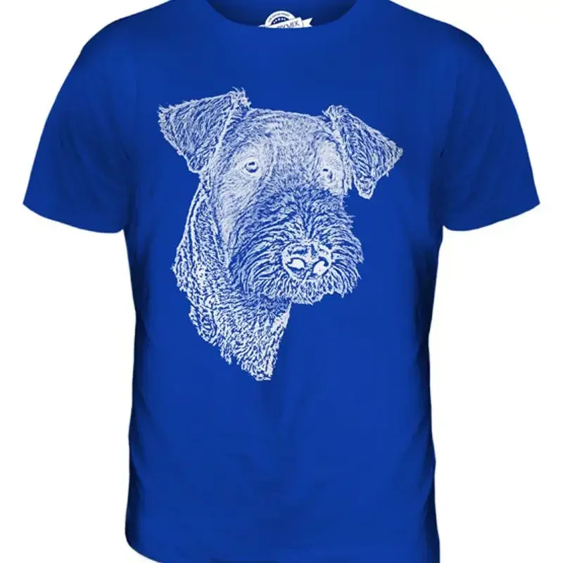 AIREDALE TERRIER SKETCH MENS T SHIRT TEE SHIRT XS S M L XL 2XL 3XL 4XL 5XL