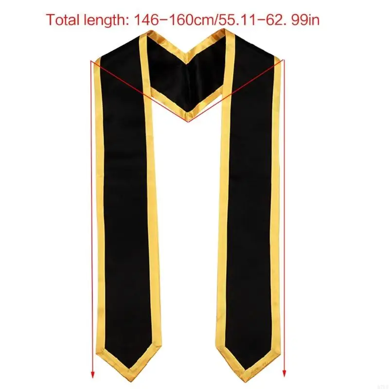 R7UF Colorful Graduation Sash Stole International Study Adult Unisex Party Accessory