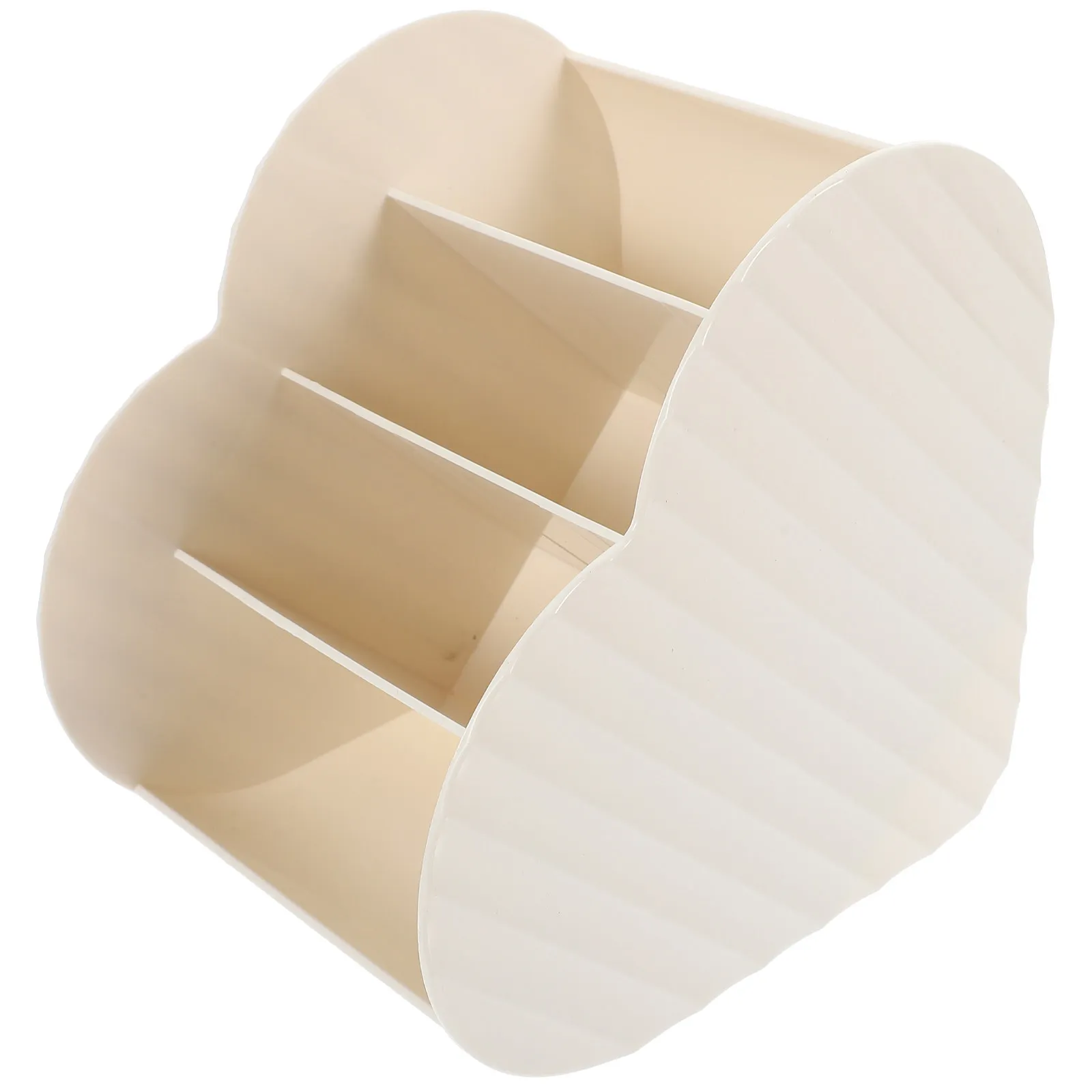 Heart-Shaped Pet Makeup Brush Holder & Pencil Organizer – Large Capacity Desktop Stationery Storage for Office