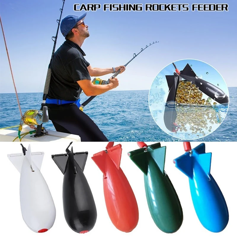 PRO BEROS Carp Fishing Rocket Feeder Spod Bomb Float Lure Bait Holder Spomb Pellet Rockets alimentatori posizione accessori per ingranaggi