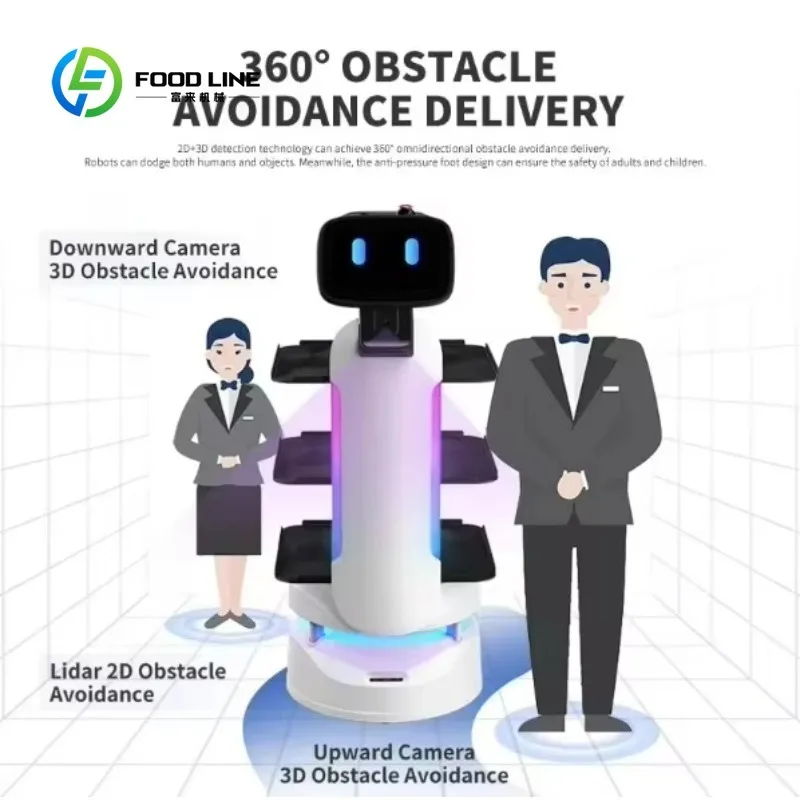 Special Offer New Product Food Delivery Robot Charging Commercial Restaurant Ultra long battery life, precise delivery