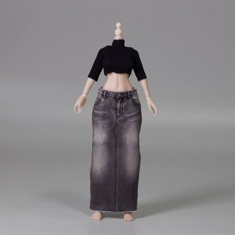 1/12 Maßstab Actionfiguren-Kostümset, elastisches T-Shirt mit halben Ärmeln, langer Rock für 6'' TBL ANT SHF Schneckenmuschel-Puppe, Dekoration – Detail 5