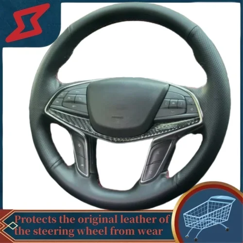 

For Cadillac XT5 XTS ATSL XT5 SRX CT6 Customizable Anti-slip Wear-resistant Genuine Leather Steering Wheel Covers Are Hand-sewn
