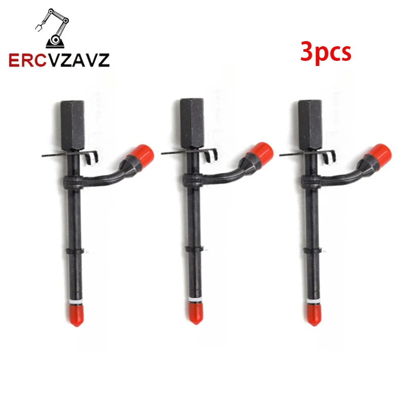 3PCS Fuel Injector Pencil Nozzle set 22808 7N-0449 for CAT 120G 130G 140G D4E D5B D6D Crawler Tractor 108SD 114SD 3300 Engine