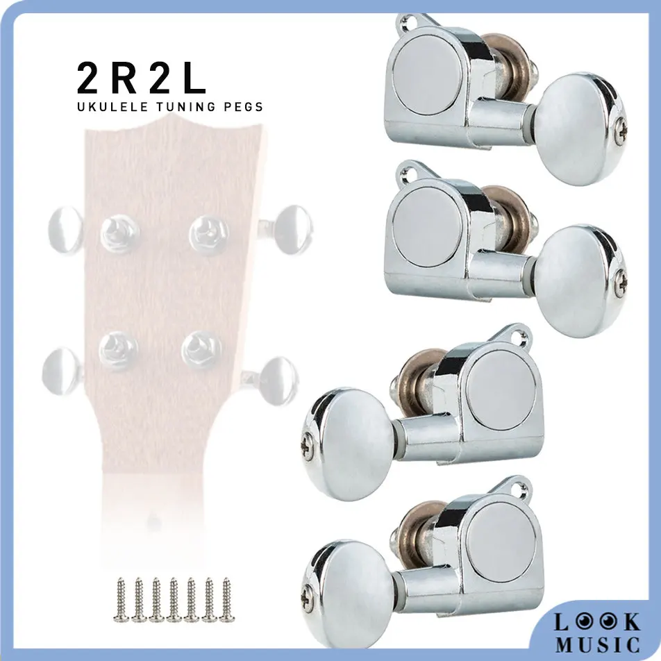 

LOOK Assorted Ukulele Tuning Pegs Strings Tuners 4 String Guitar Machine Heads Ukulele Parts Soprano Concert Tenor Ukulele 2L2R