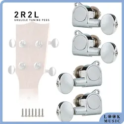 LOOK Assorted Ukulele Tuning Pegs Strings Tuners 4 String Guitar Machine Heads Ukulele Parts Soprano Concert Tenor Ukulele 2L2R
