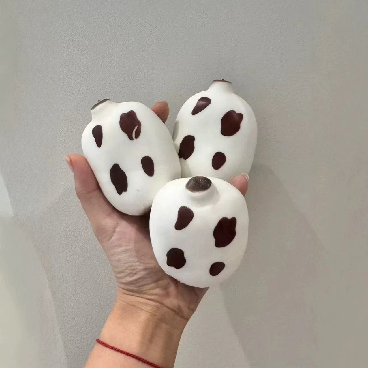 Crunchy Cow Banana Squishy Stress Ball Fidget Toy Crispy Squishy Squeeze Ball Handmade Round Blocks Filled ASMR Squeeze Toy ﻿ image 6