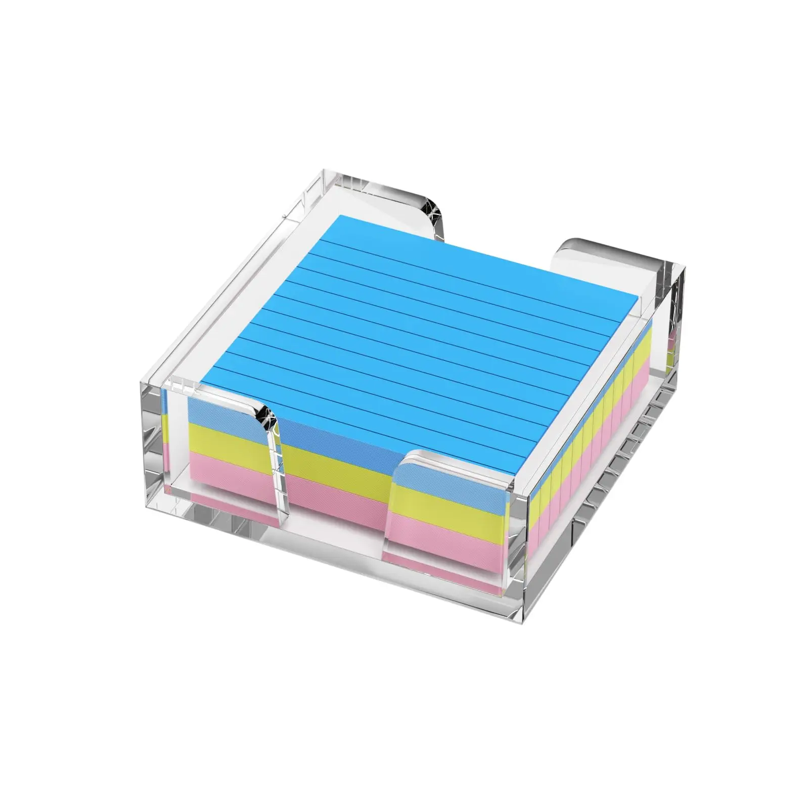 

1 шт., акриловый держатель для блокнота, диспенсер-3x3 дюйма, держатель для заметок, настольный органайзер, аксессуары для офисного стола, школьные принадлежности