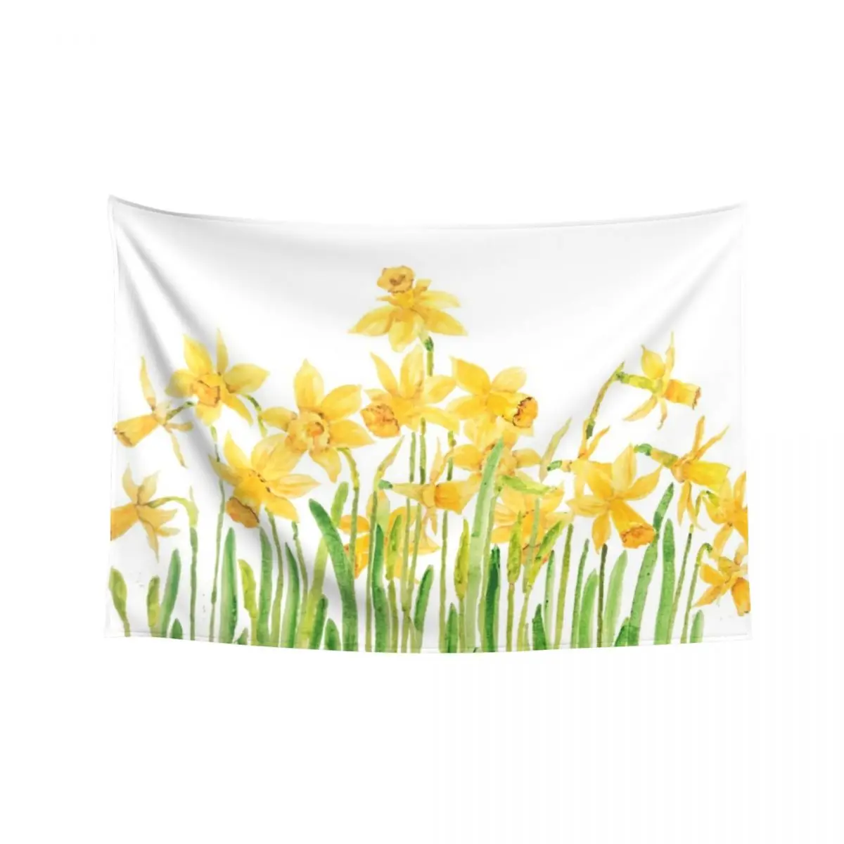 

yellow daffodils field watercolor Tapestry Hanging Wall Wall Decor Home Decorators Home Decoration Accessories Tapestry