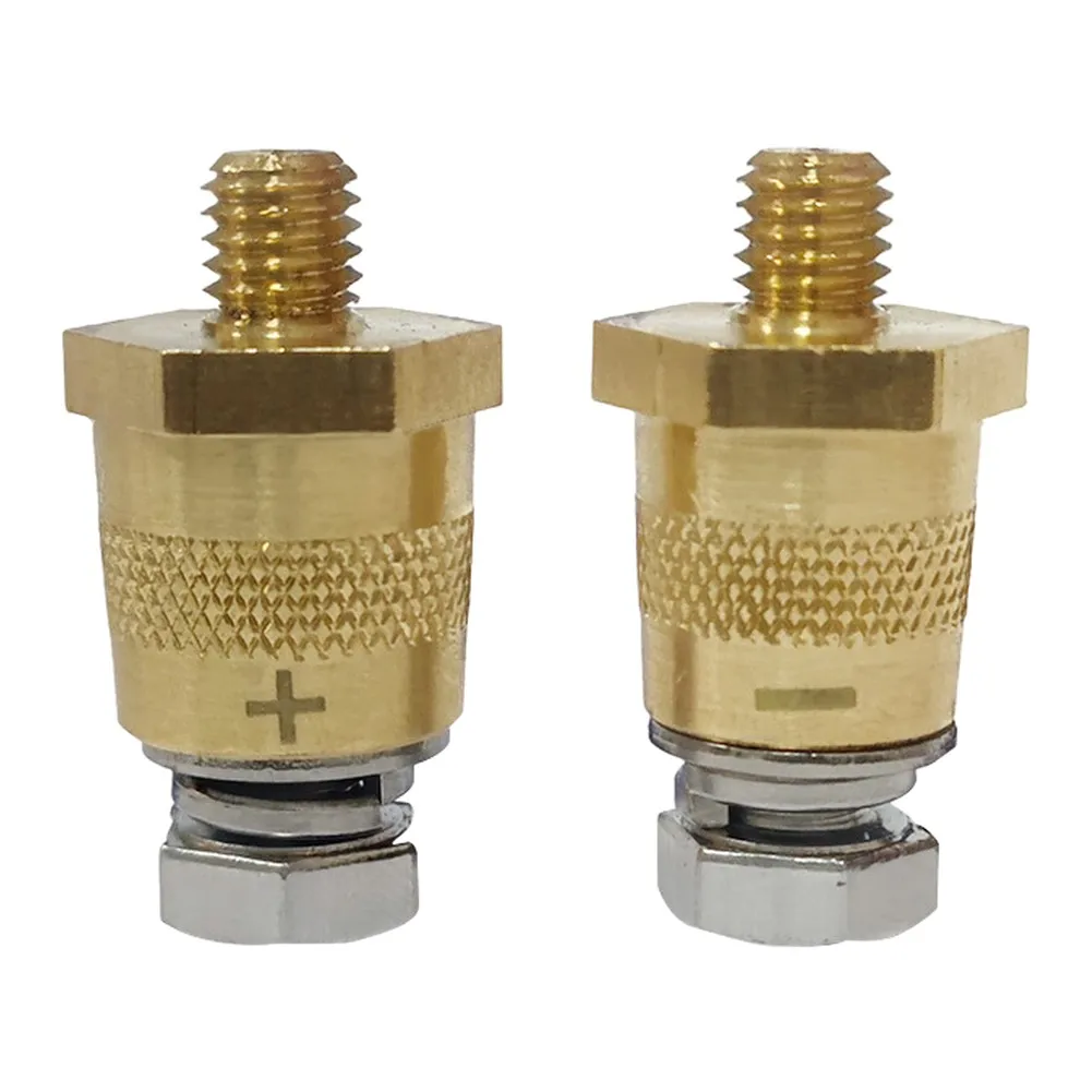 Pair Battery Pole Adapter Brass Battery Terminal Connector  With Screws And Washers Suitable For Car Motorcycle Ship RV Truck