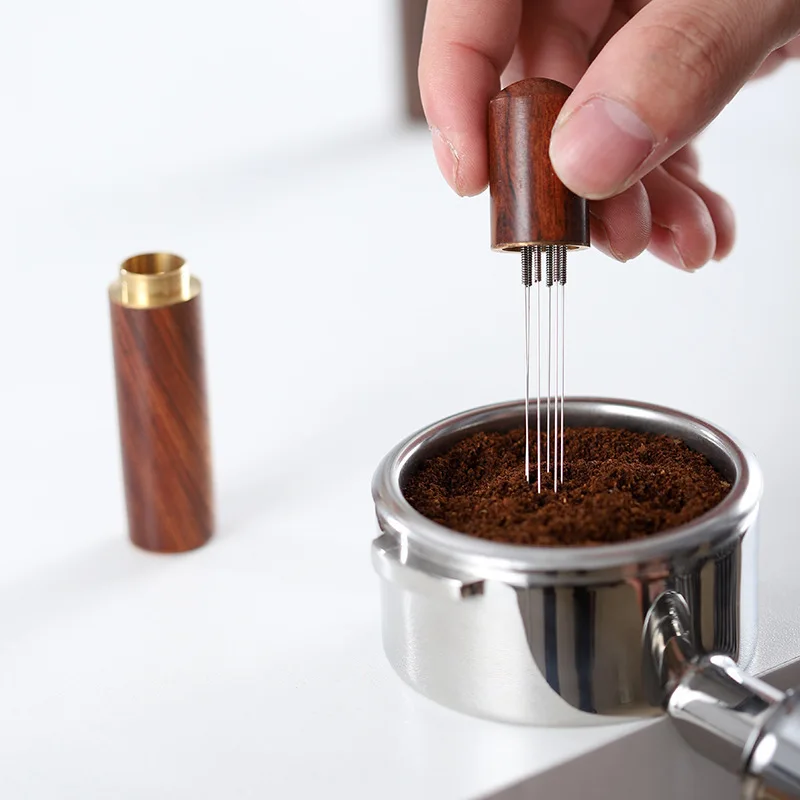 

LMM stainless steel cloth powder dispenser, coffee stirring and agglomerating disperser, solid wood belt storage
