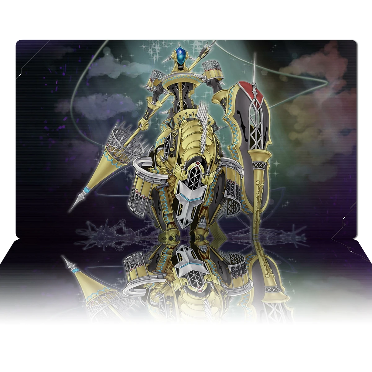 

YuGiOh Playmat Dingirsu, The Orcust of The Evening Star TCG CCG Trading Card Game Mat Anime Mouse Pad Rubber Desk Mat Zones Bag