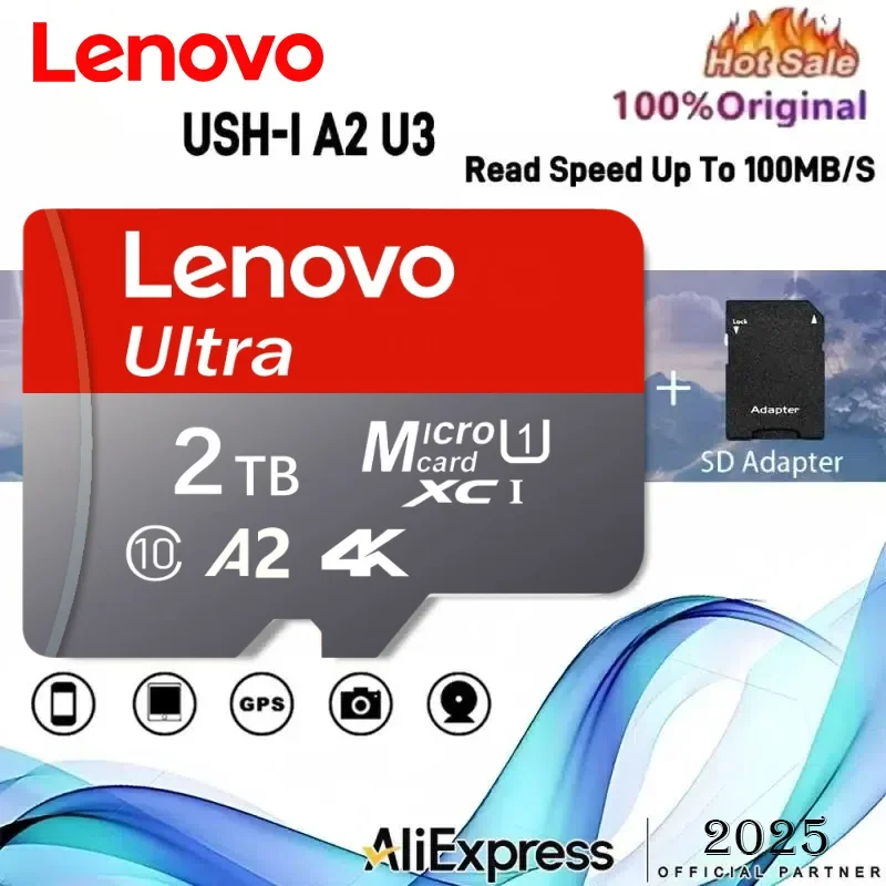 Карта-памяти-lenovo-128-ГБ-2-ТБ-1-ТБ-512-ГБ-256-ГБ-micro-tf-sd-card-v60-Высокоскоростная-камера-cameracartao-de-memoria-для-переключателя-камеры-телефона-ПК