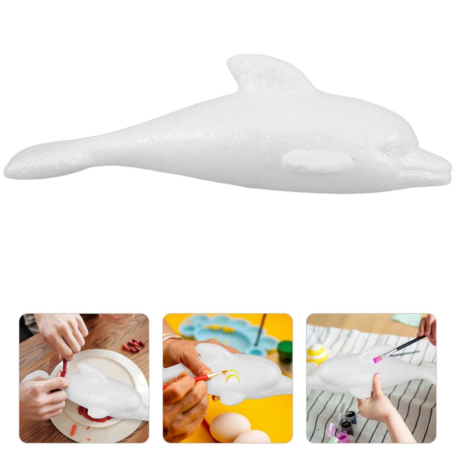 Modello di delfino Figurine in schiuma in miniatura Piccolo animale dell'oceano Artigianato Kit fai da te Decorazione Accessori presenti Progetto di pittura