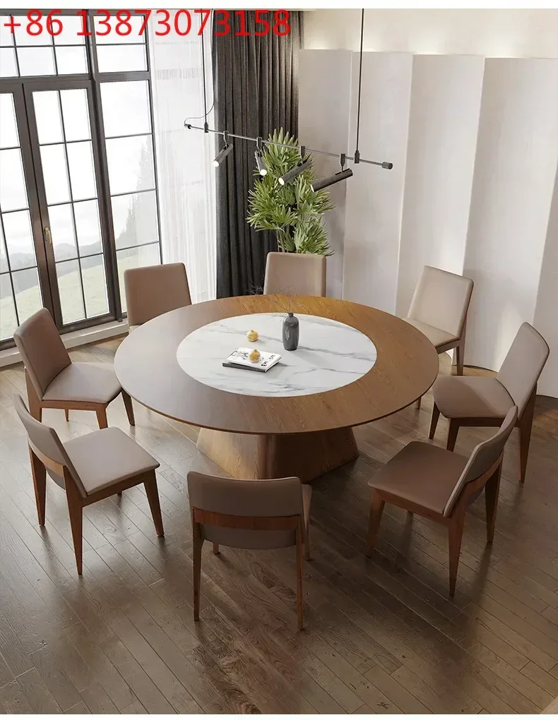 Mesas de Recepción, Mesa de Comedor, Mesa de Servicio para Cafetería, Mesa Redonda de Diseño, Mesa de Café para Cocina, Restaurante, Mesa Comedor Elegante, Extensible, de Lujo